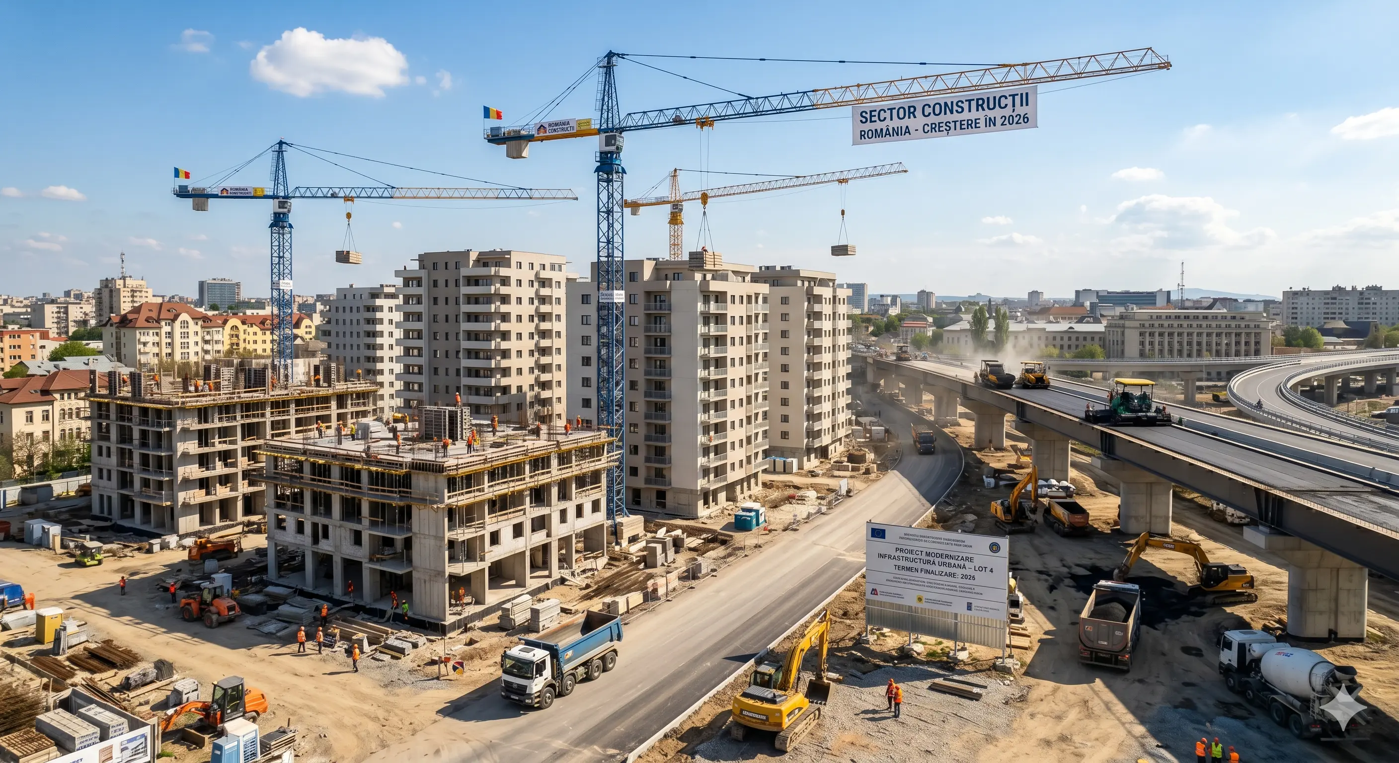 Sectorul construcțiilor din România înregistrează creștere puternică în aprilie